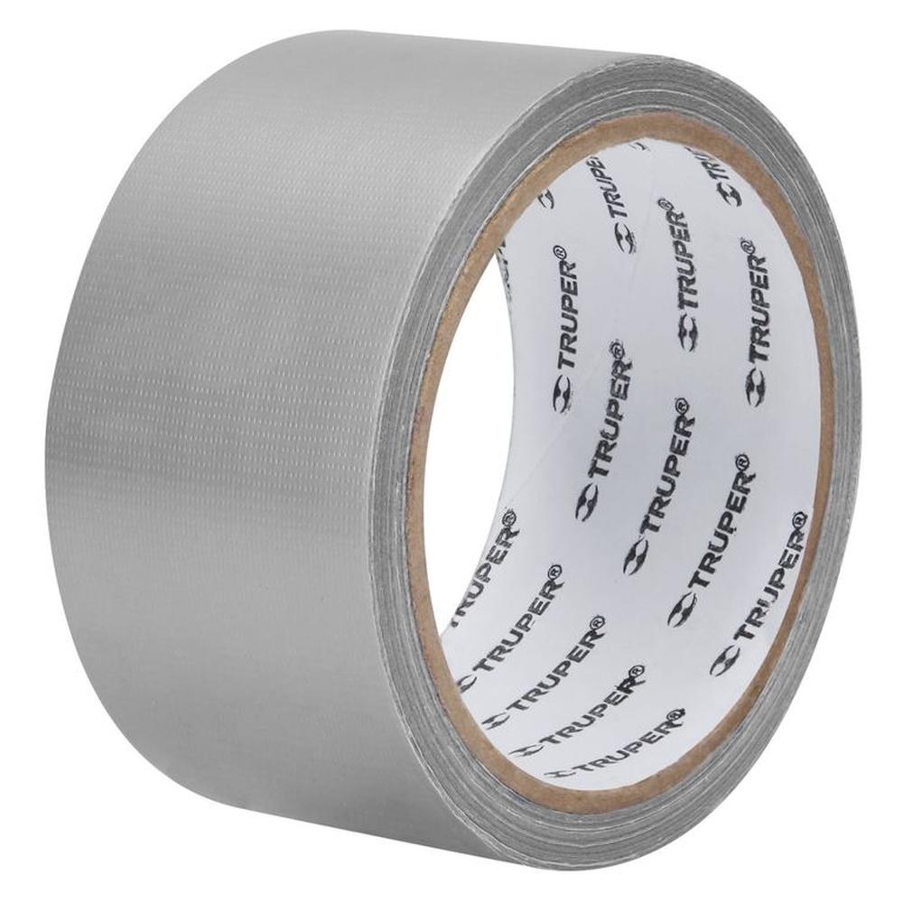 Cinta Duct Tape 2 x 10m sella ductos Plateado TRUPER Gris