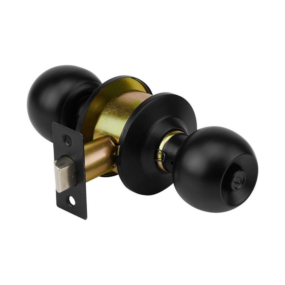 CHAPA BOLA Cerradura pomo negro esfera baño HERMEX Negro