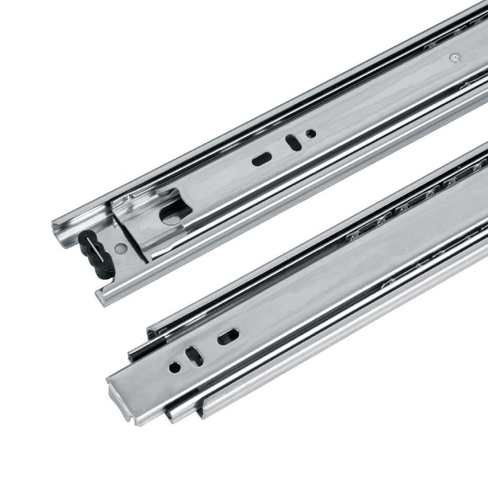 2 correderas extensión 40 cm p/cajón HERMEX Plateado