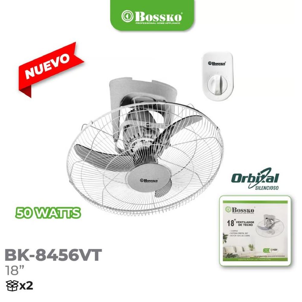 Ventilador Techo Motor Silencioso 50 Wats Orbital BK-8456VT