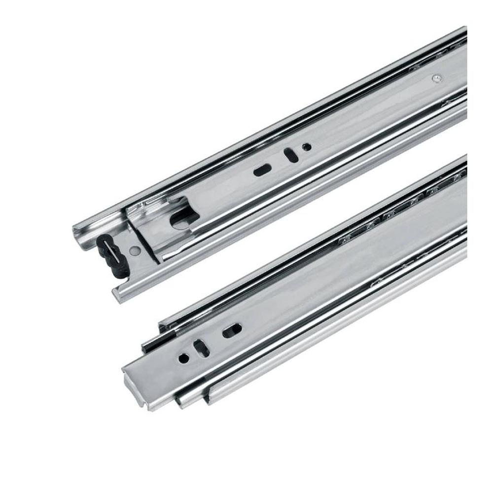6 correderas extensión 45 cm p/cajón HERMEX Plateado