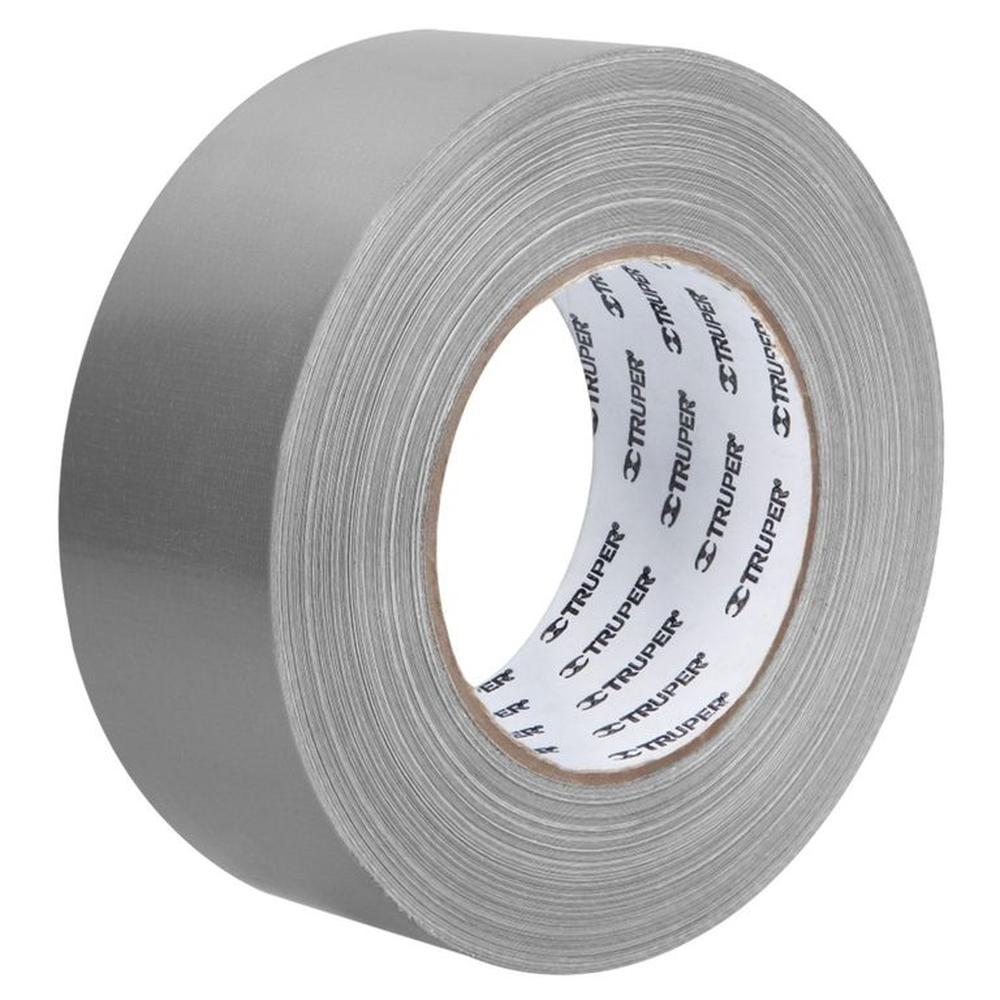 Cinta Duct Tape 2 x 50m sella ductos Plateado TRUPER Gris