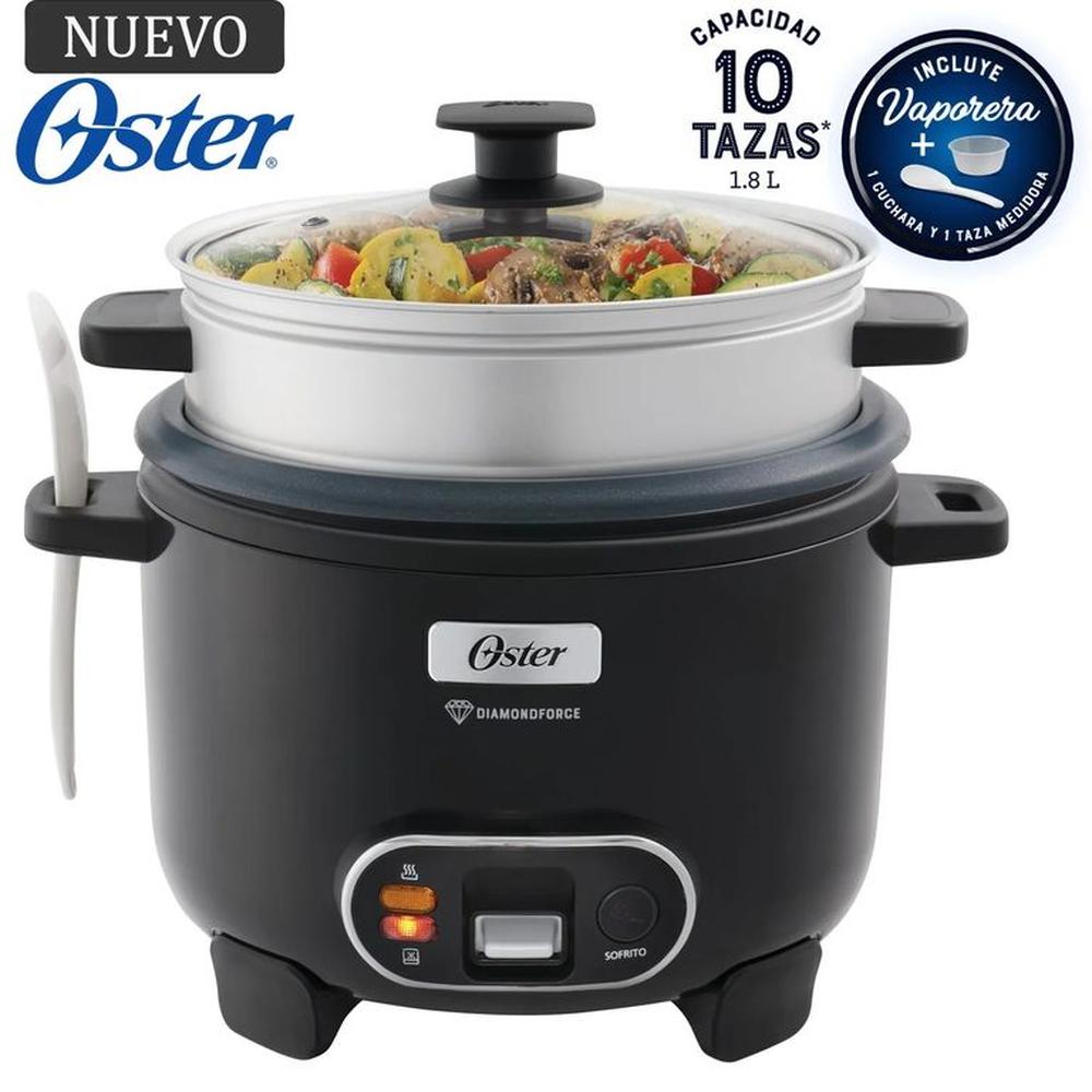 Arrocera Oster Sofrito Vaporera DiamondForce Negra CKSTRC10DFBLK