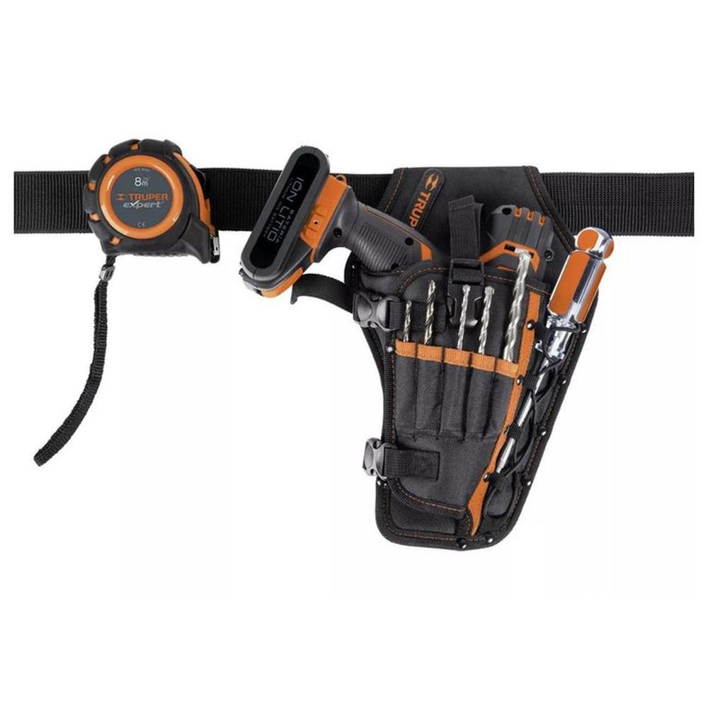 Porta taladro y herramientas , 6 compartimentos, Truper