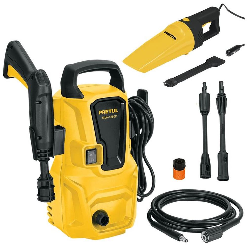 Hidrolavadora alta presión 1350 PSI, Aspiradora de auto TERRYCOMBO