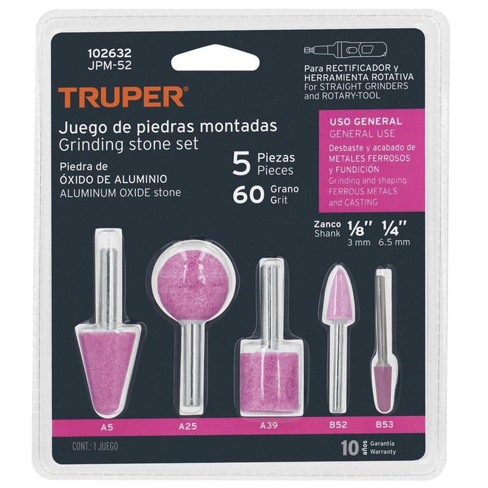 piedras montadas zanco 14 y 18uso general TRUPER Rosado