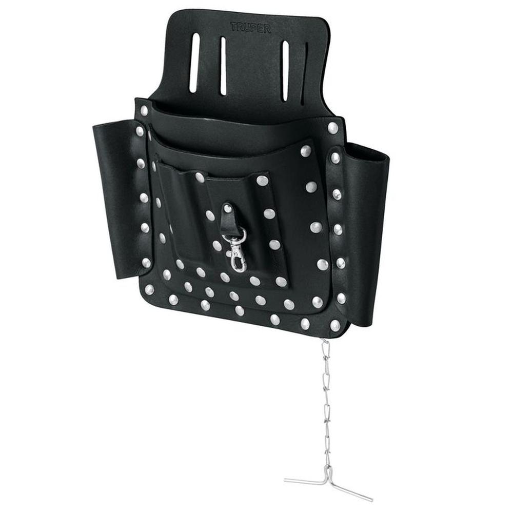 Porta herramientas de cuero 8 compartimentos, Truper