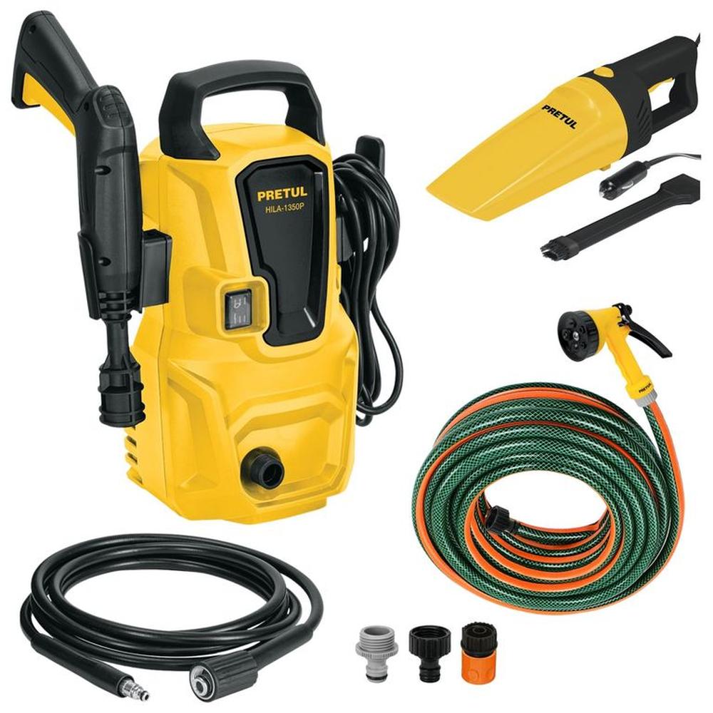 Hidrolavadora 1350 PSI aspiradora manguera 10m Combo Terrynator truper