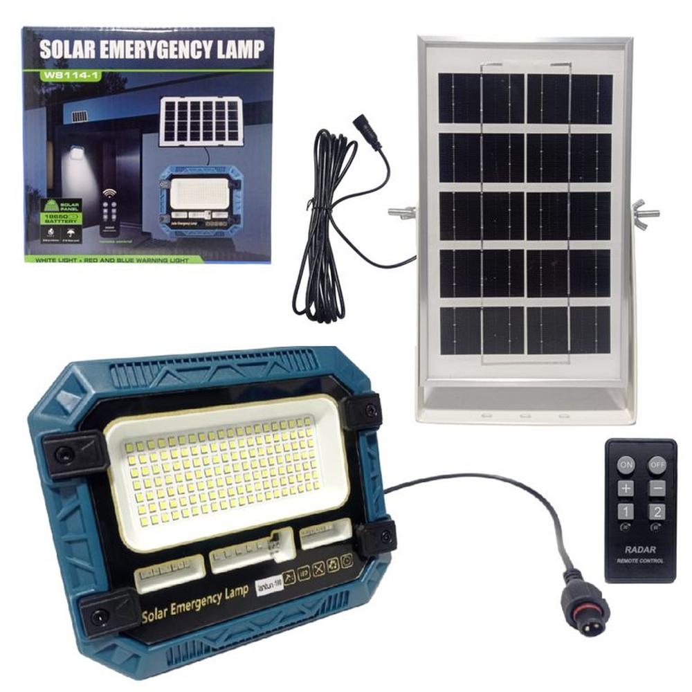 Reflector LED con Panel Solar para Exteriores con Cable 100W