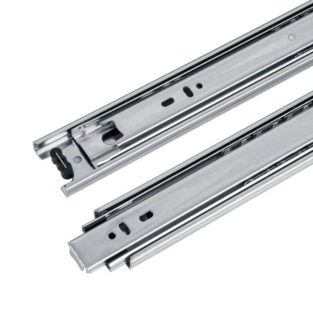 2 correderas extensión 45 cm p/cajón HERMEX Plateado