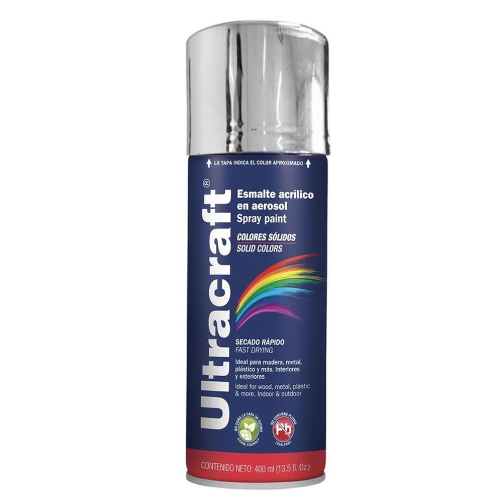Pintura spray color Aluminio metálico ultracaft TRUPER 40030 Plateado