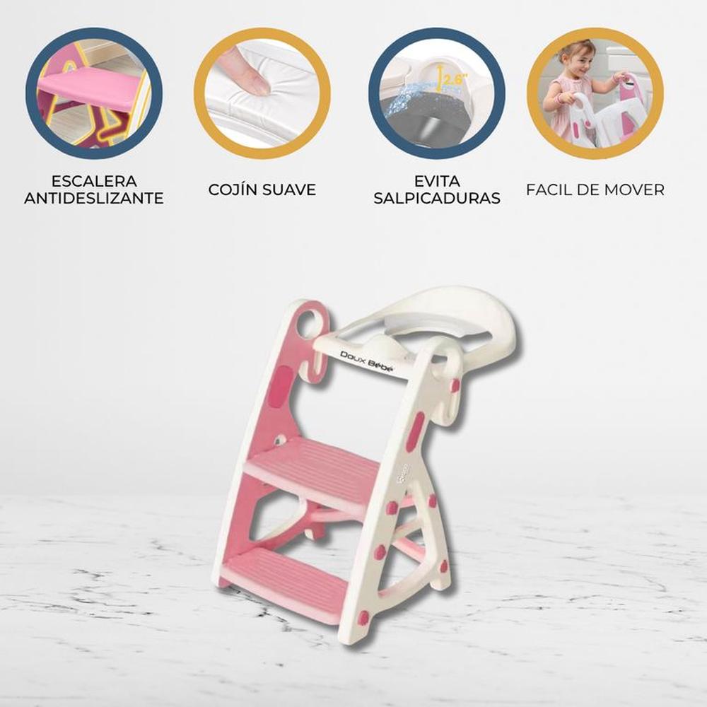 Escalera Multifunción 3 en 1 con cojin «ESCALIN» Pink