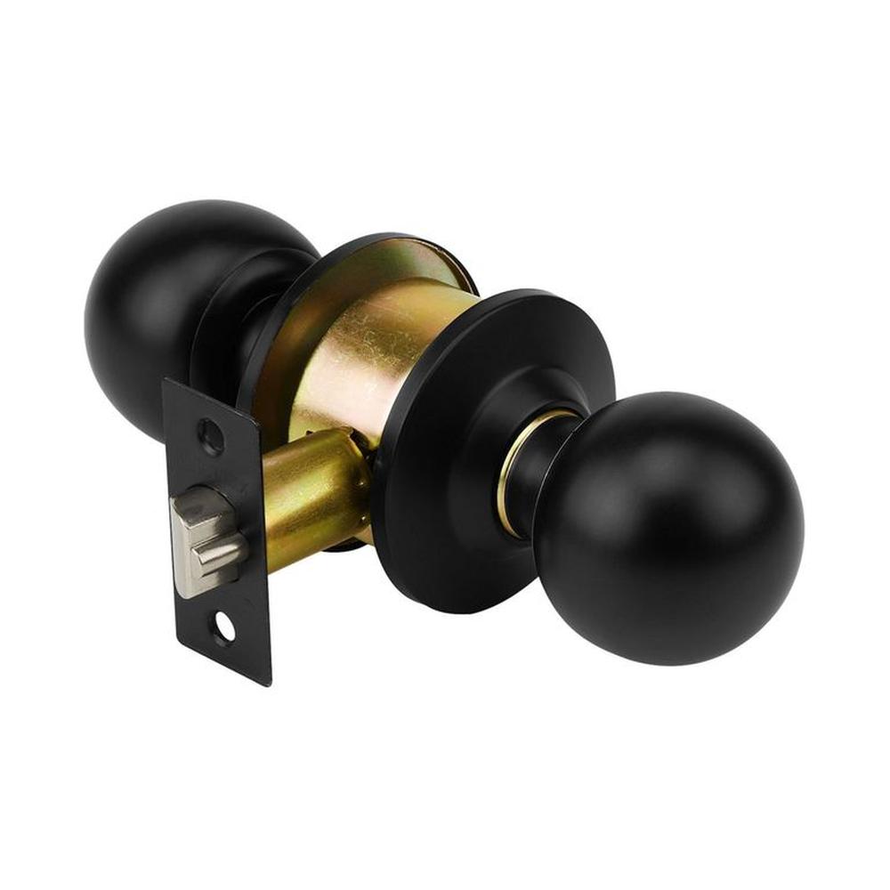 CHAPA BOLA Cerradura pomo negro esfera entrada HERMEX Negro