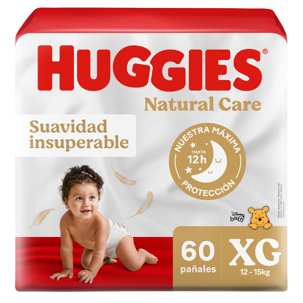 Pañales para Bebé HUGGIES Natural Care Talla XG Paquete 60un Pañales para Bebé HUGGIES Natural Care Talla XG Paquete 60un