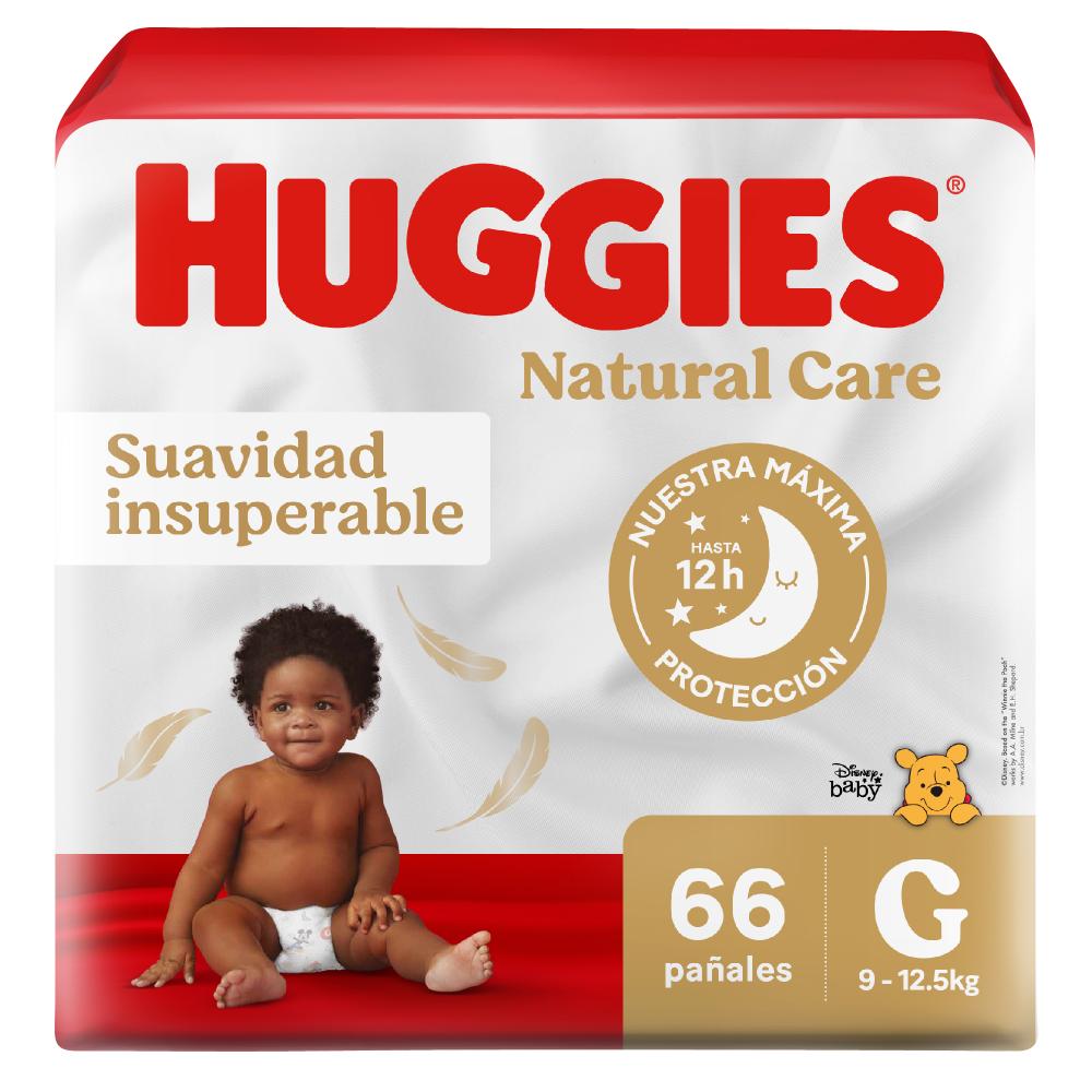 Pañales para Bebé HUGGIES Natural Care G Paquete 66un Pañales para Bebé HUGGIES Natural Care G Paquete 66un