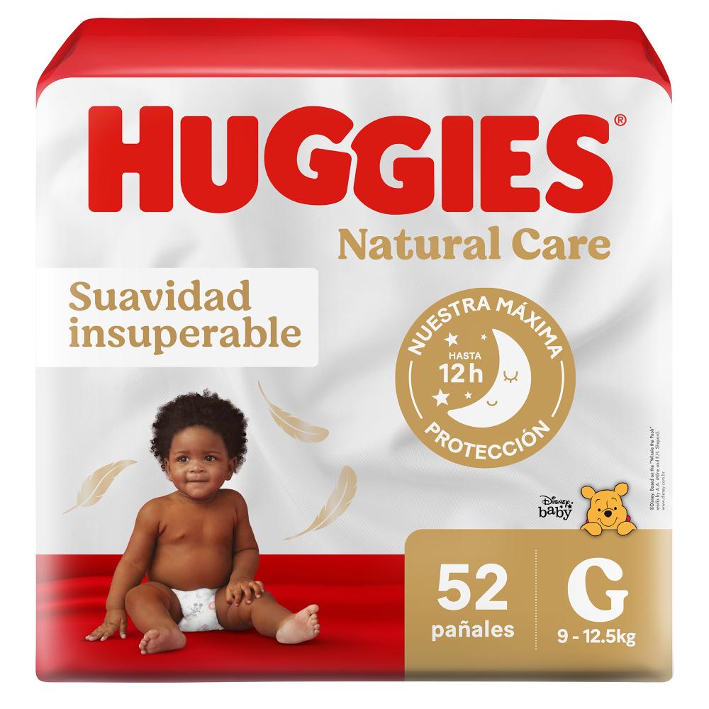 Pañales para Bebé HUGGIES Natural Care G Paquete 52un Pañales para Bebé HUGGIES Natural Care G Paquete 52un