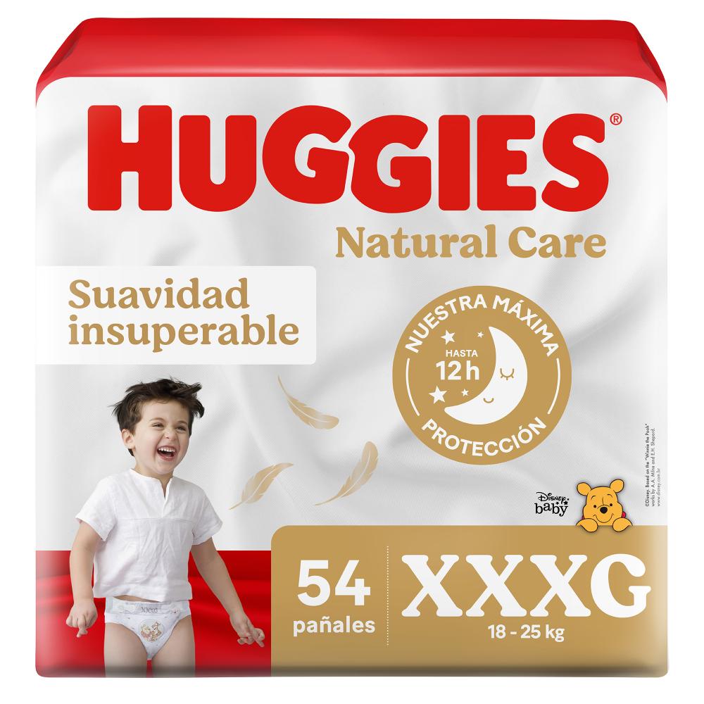 Pañales para Bebé HUGGIES Natural Care Talla XXXG Paquete 54un Pañales para Bebé HUGGIES Natural Care Talla XXXG Paquete 54un