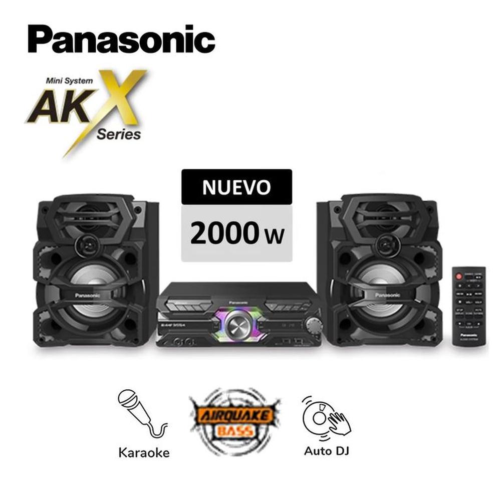 Minicomponente Panasonic 2000 Watts Bluetooth AKX730 DJ Karaoke