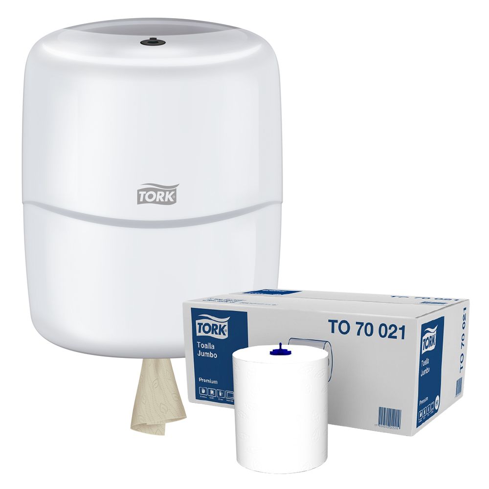 Dispensador Toalla de Mano Precortada Tork más Carga Dispensador Toalla de Mano Precortada Tork más Carga