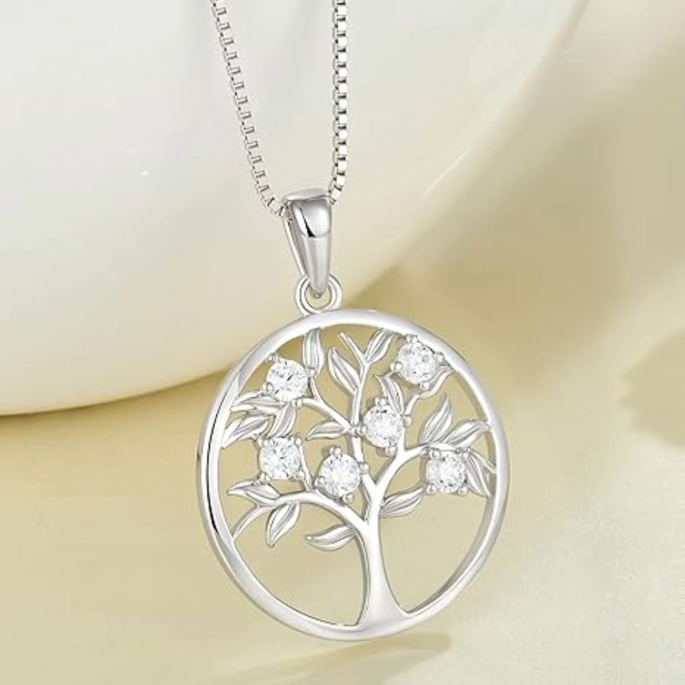 Collar Árbol Místico Brillante - Plata 925