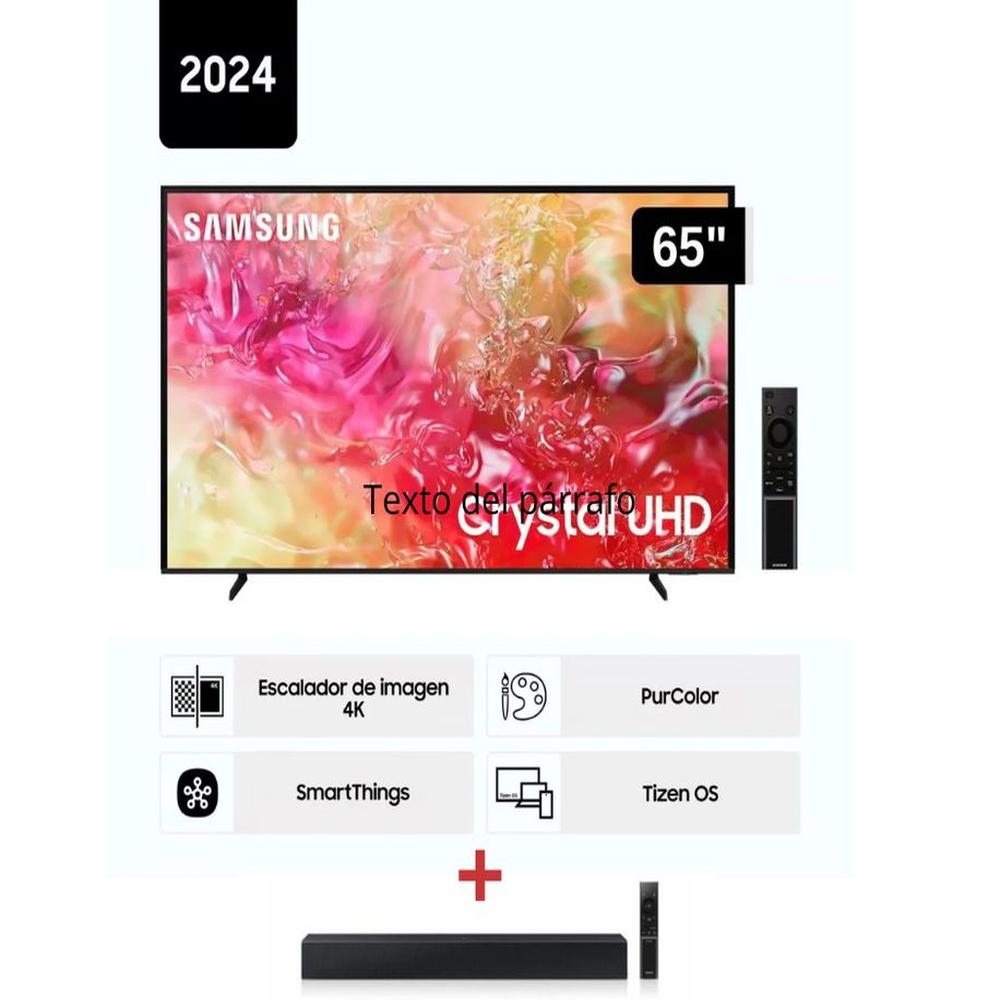 TELEVISOR SAMSUNG 65 pulgadas CRYSTAL UHD 4K UN65DU7000GXPE TELEVISOR SAMSUNG 65 pulgadas CRYSTAL UHD 4K UN65DU7000GXPE