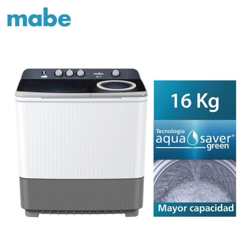 LAVADORA SEMIAUTOMÁTICA MABE - LMD6124PBBB0 DE 16KG BLANCA LAVADORA SEMIAUTOMÁTICA MABE - LMD6124PBBB0 DE 16KG BLANCA