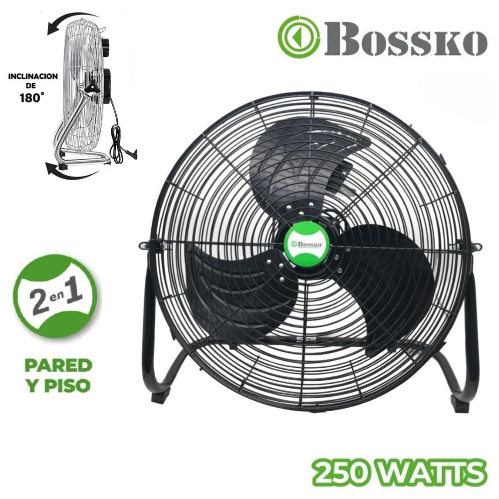 Ventilador Bossko de 18 pulgadas BK-8226VP/NG 250 Watts Color Negro