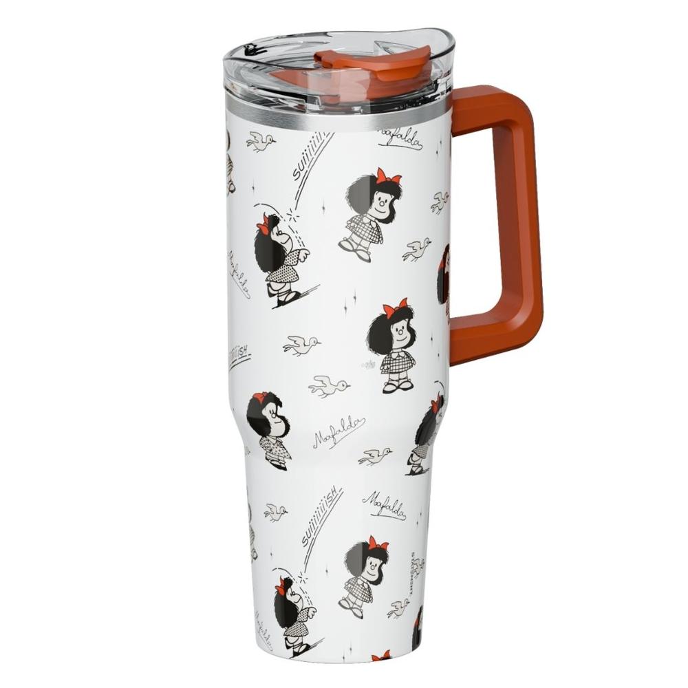 Mug termo Mafalda con asa Chibi 1200 ml blanco