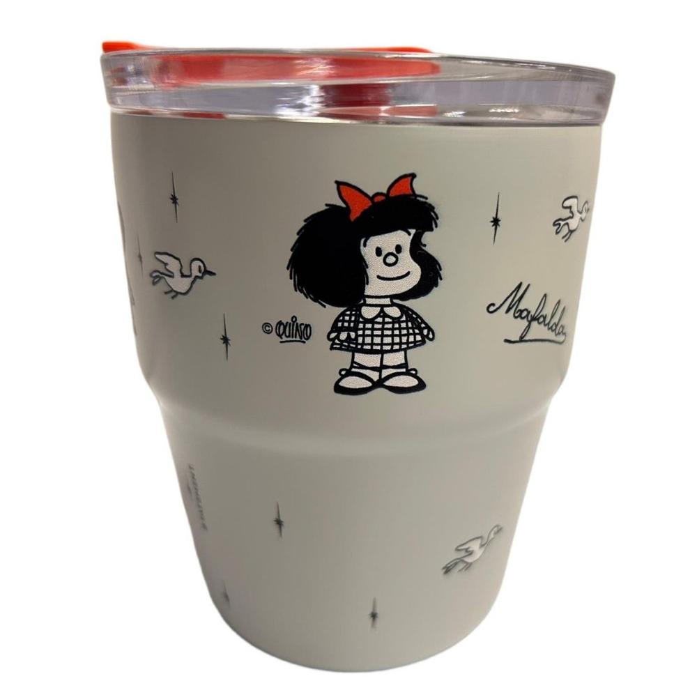 Mug vaso con cañita Mafalda Chibi 480 ml