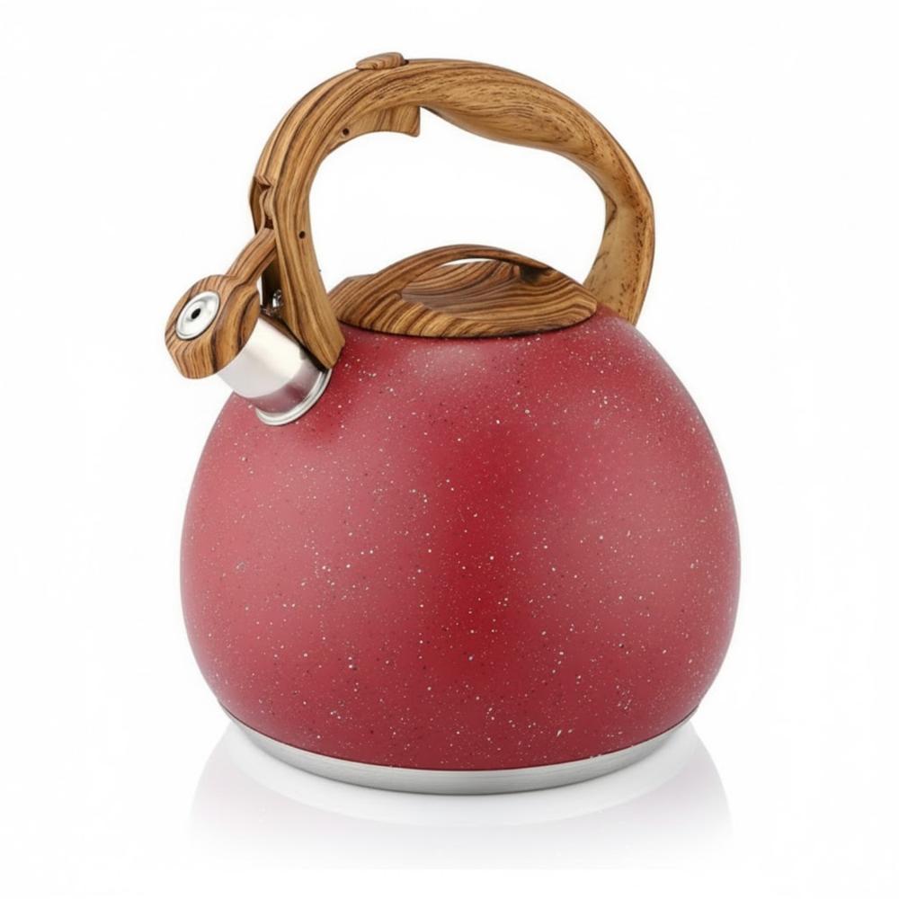 Tetera Inoxidable Acabado Granito Alta Calidad 5 Litros Rojo