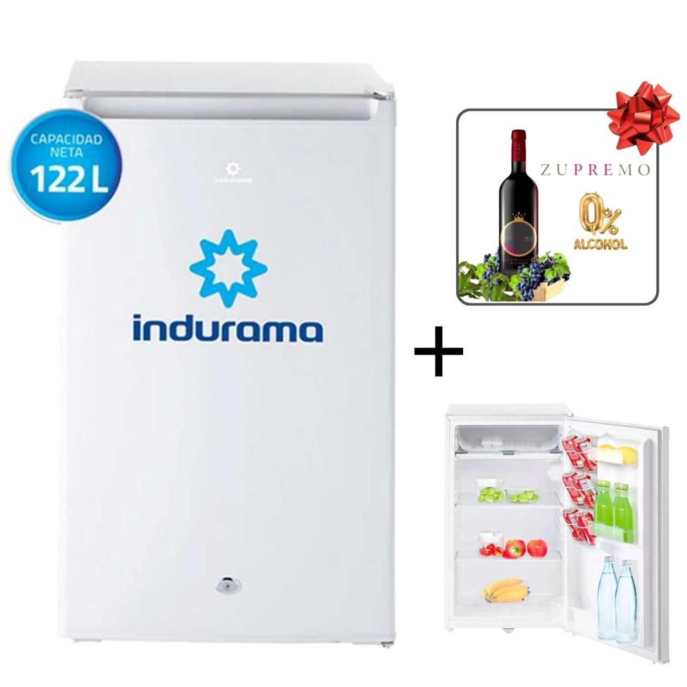 Combo Frigobar Indurama 122 Litros RI-159BL Blanco + Zumo integral de uva Borgoña Zupremo 750 ml