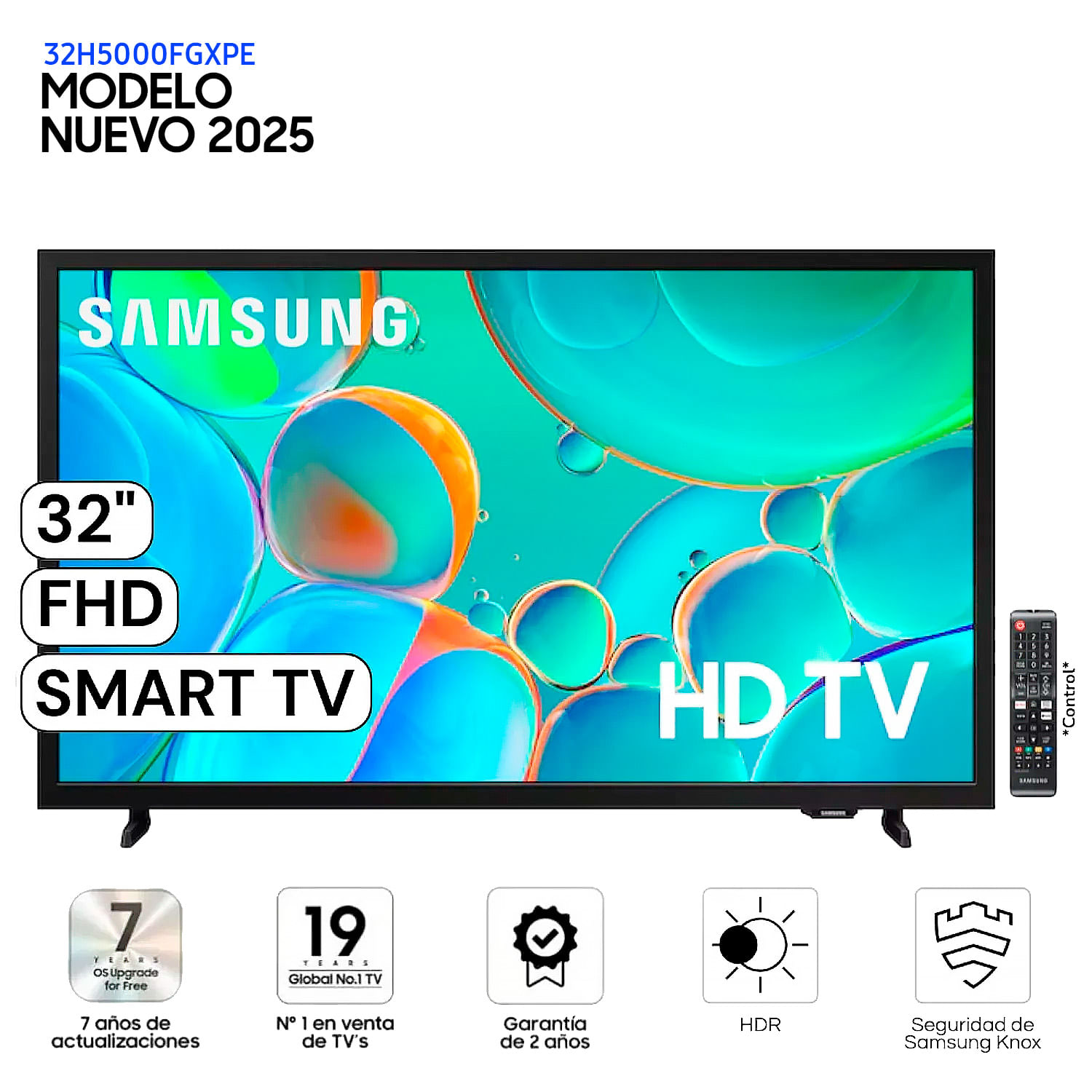 Televisor Samsung 32 FHD Smart TV UN32H5000FGXPE Modelo 2025