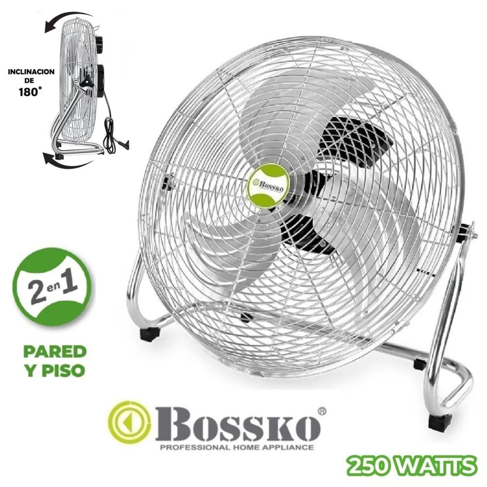 Ventilador Bossko de 18 pulgadas BK-8226VP 250 Watts Color Plateado