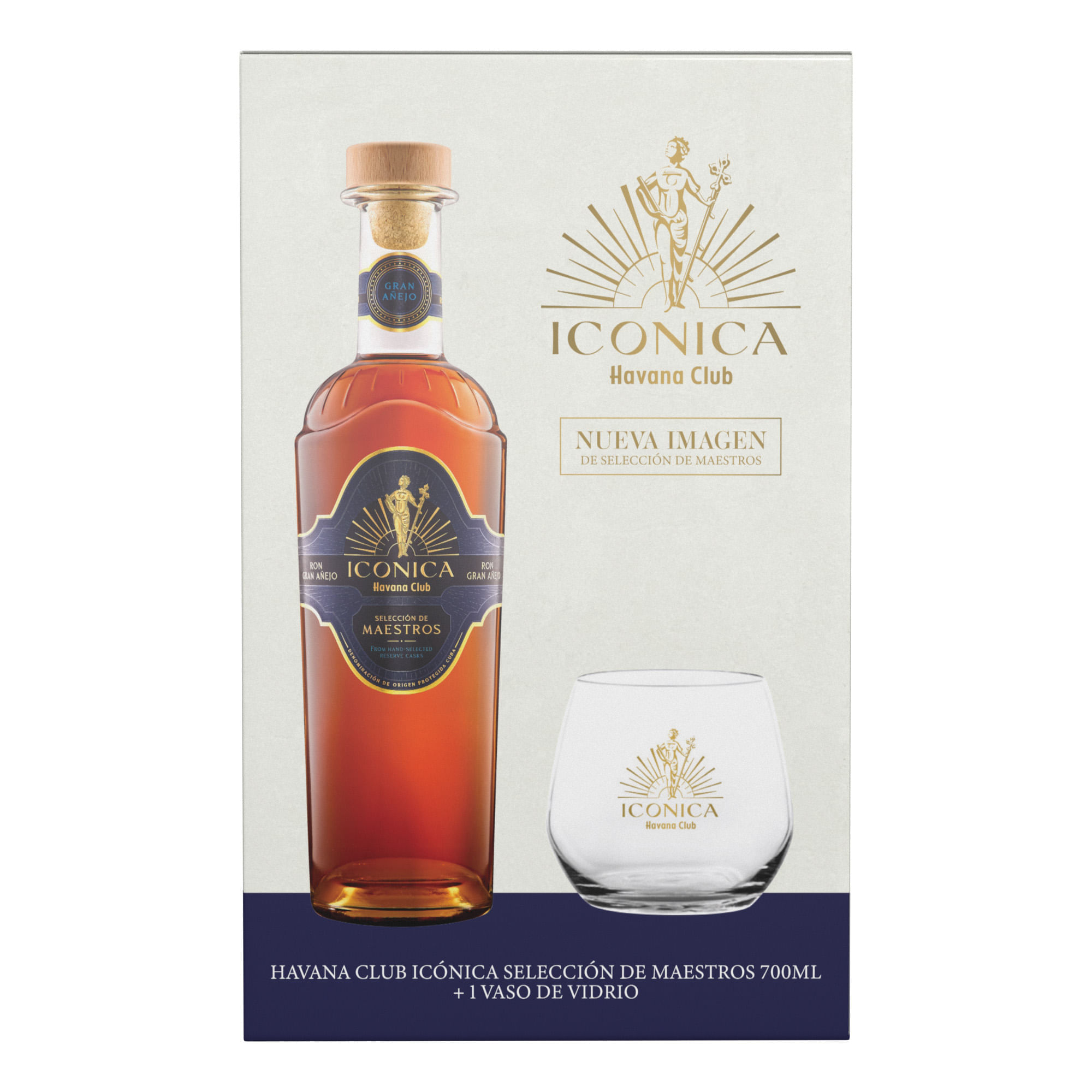 Ron HAVANA CLUB Selección de Maestros Botella 700ml + Vaso