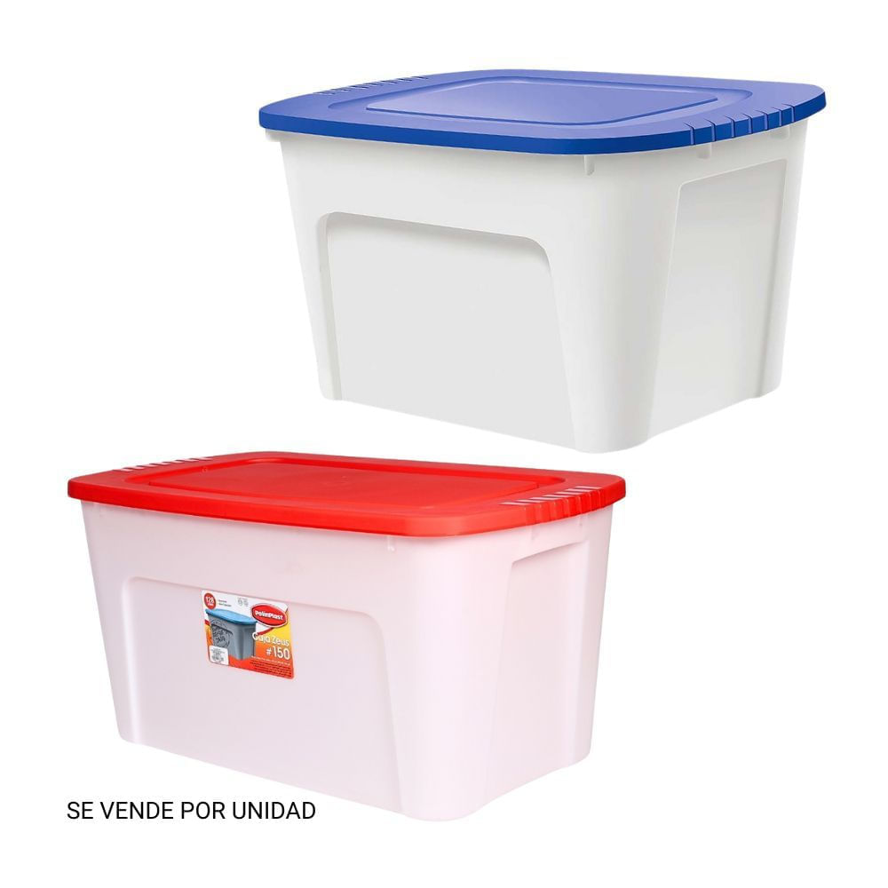 Caja Organizadora Zeus #150 de Plástico Blanco Polinplast