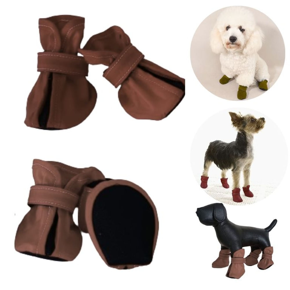 ZAPATOS IMPERMEABLES P-PERROS Y MASCOTAS MARRON-XL