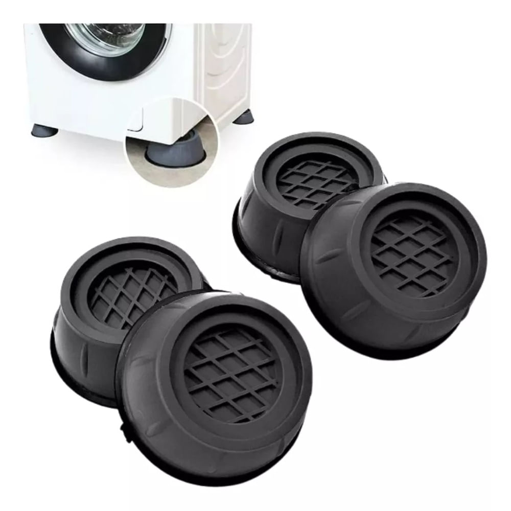 Almohadillas Antivibración Universales para Lavadoras Secadoras Soporte Negro