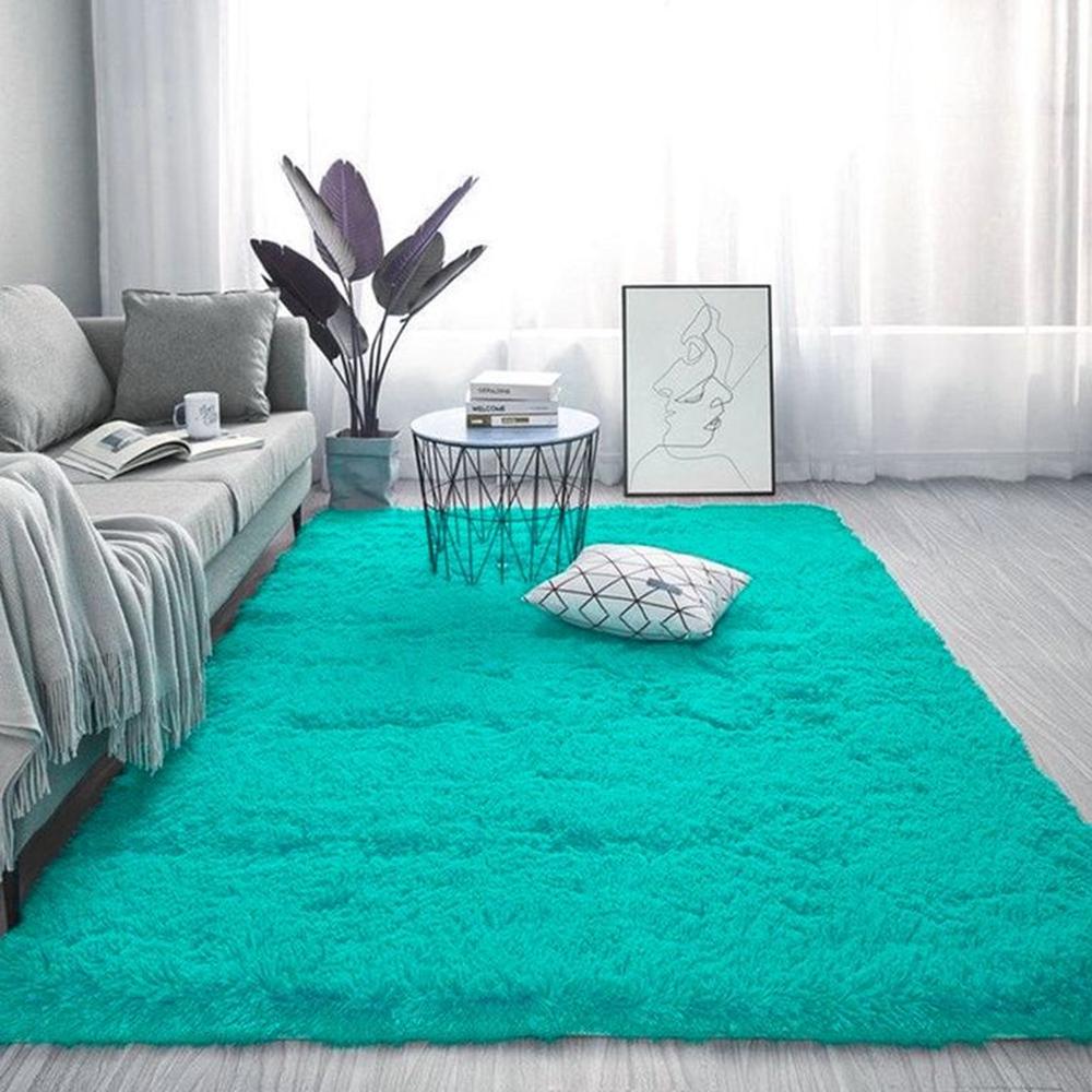 alfombra pelucge largo 160X100 CM jade