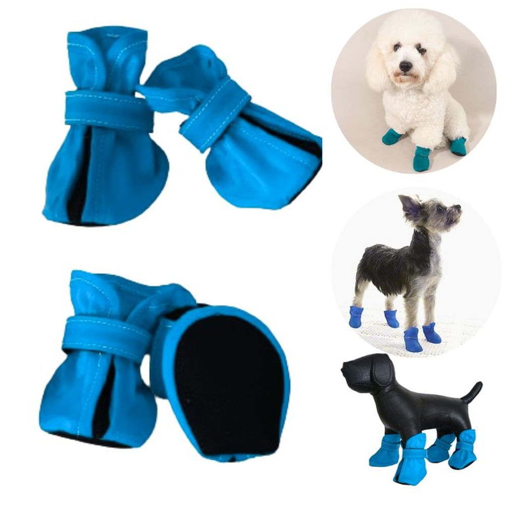 ZAPATOS IMPERMEABLES P-PERROS Y MASCOTAS CELESTE-XL
