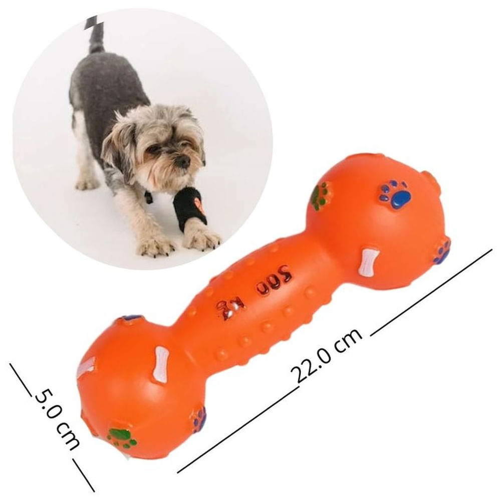 Juguete para Perro Mancuerna De Plástico Anaranjado