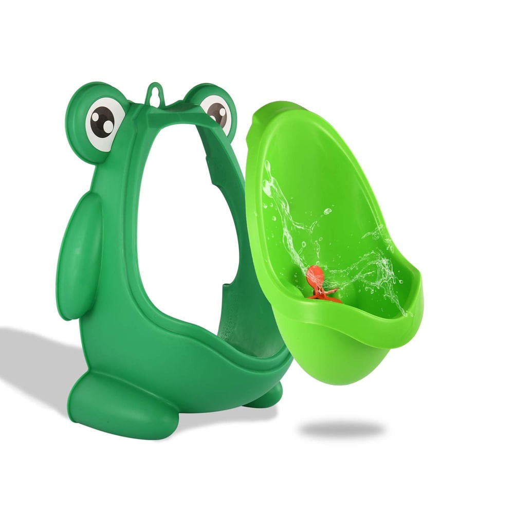 Urinario Forma de Rana para Niños Fácil de Instalar Verde