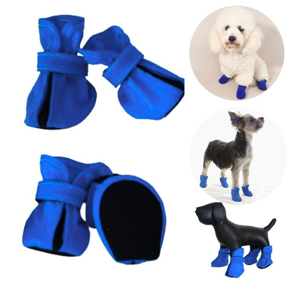 ZAPATOS IMPERMEABLES PARA PERROS Y MASCOTAS AZULINO-L