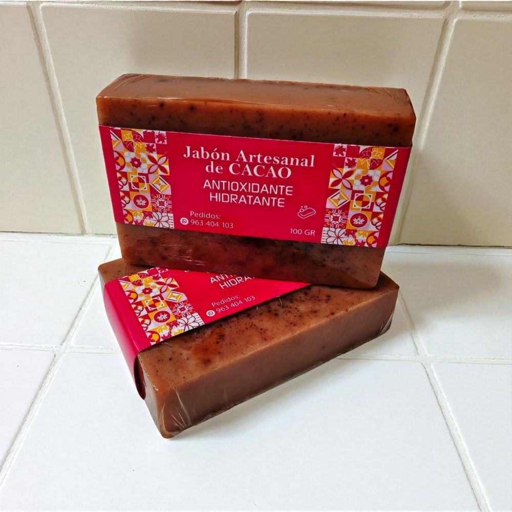 Jabon Artesanal de Cacao Antioxidante e Hidratante - Pack 2 Und.