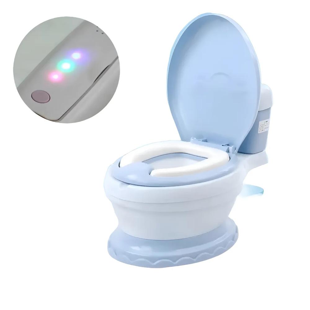 Bacín de Entrenamiento Modelo Inodoro Musical Celeste