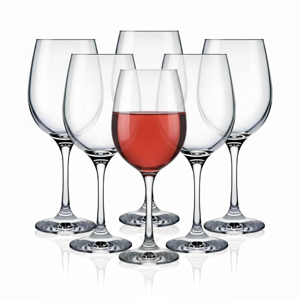 Copas de Vino 330ml x6 – Prácticas para Uso Diario