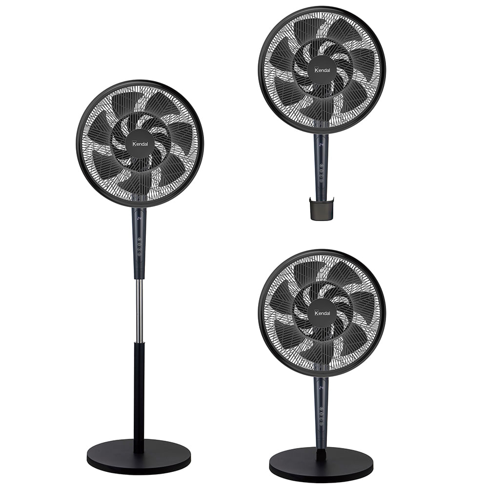 Ventilador 3 en 1 Kendal KVP-TURBO3 Aspas Dobles - 55W - Control Remoto y Pantalla LED