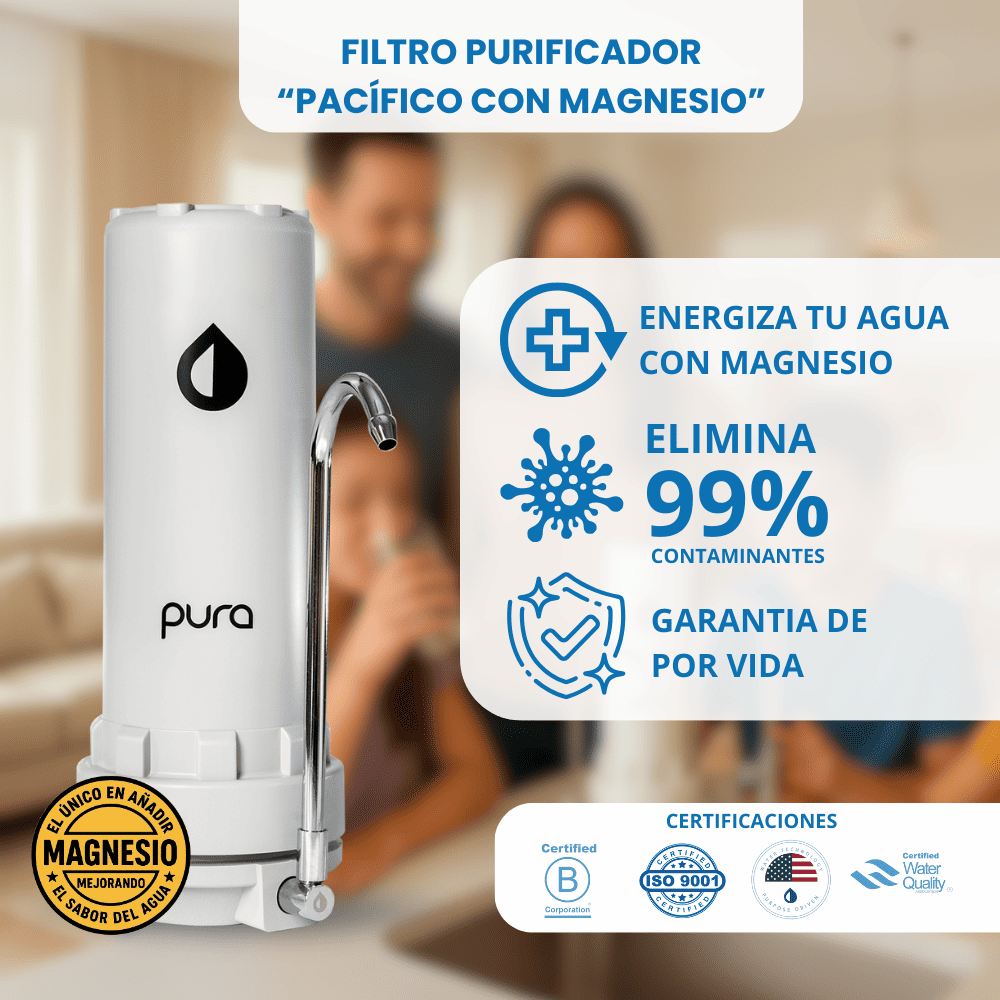 Filtro de Agua con Magnesio Anticloro Sobre Mesa