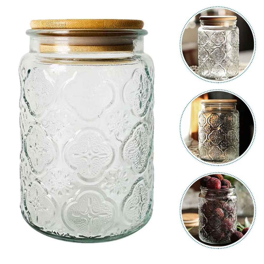 Frasco de Vidrio 700ml Pote conTapa para Guardar Granos Frutos Secos