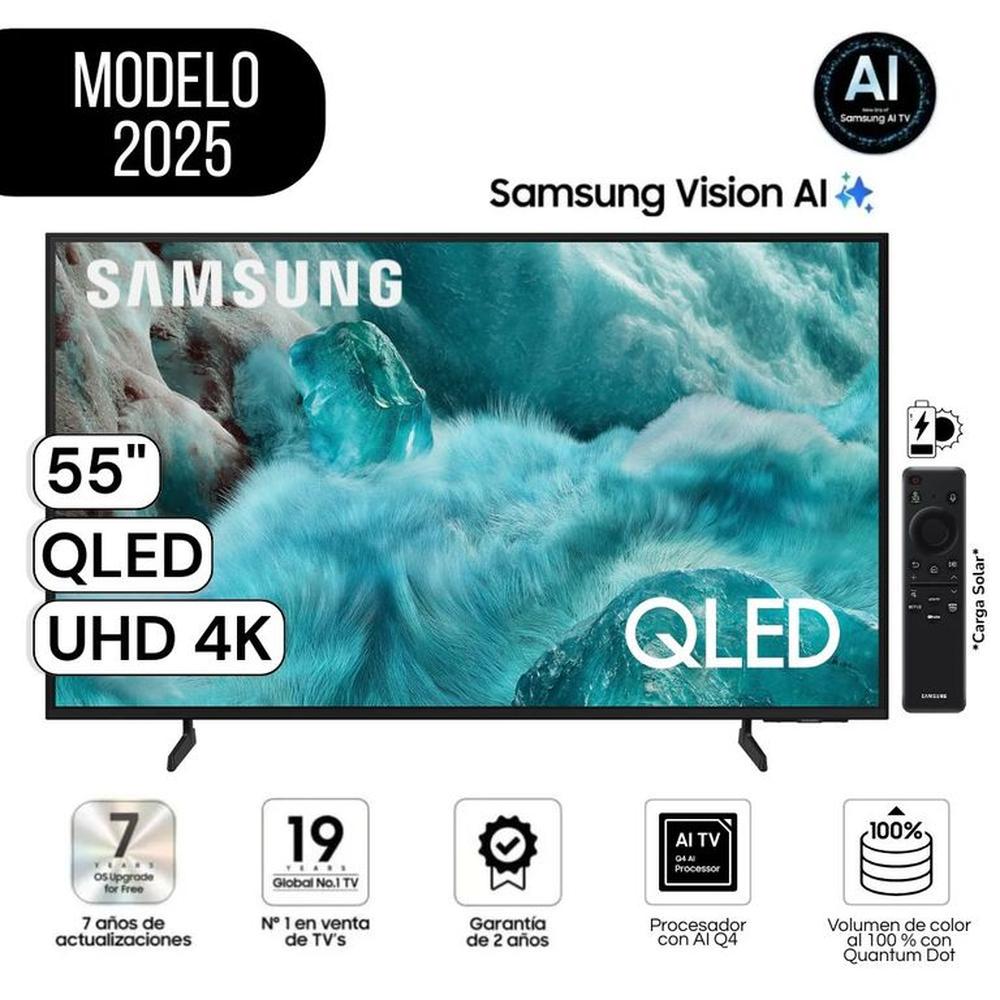Televisor Samsung 55 Pulg QLED Smart UHD 4K Vision Ai QN55Q7FAAG Modelo 2025