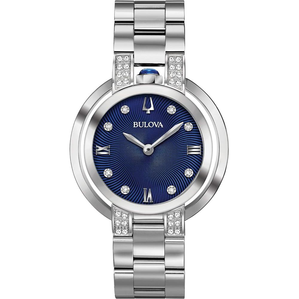 Bulova reloj Rubaiyat mujer cuarzo dos agujas acero inoxidable esfera zafiro | Plateado